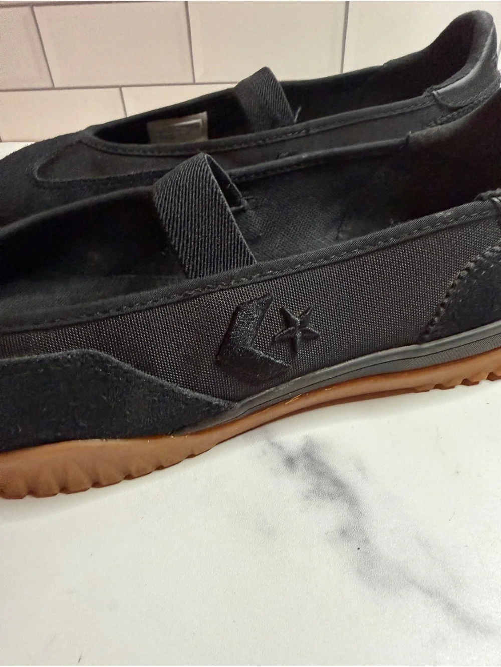 Converse Run Star Trainer Ballet Flats Black Gum Women’s 9.5 A16251C